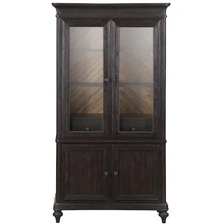 Curio Cabinet With 3 Shelves and 4 Doors